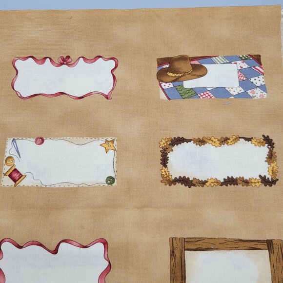 Quilt Labels Fabric Panel For Quilting and Crafts Assorted Frames Sew Treasured - Picture 12 of 15